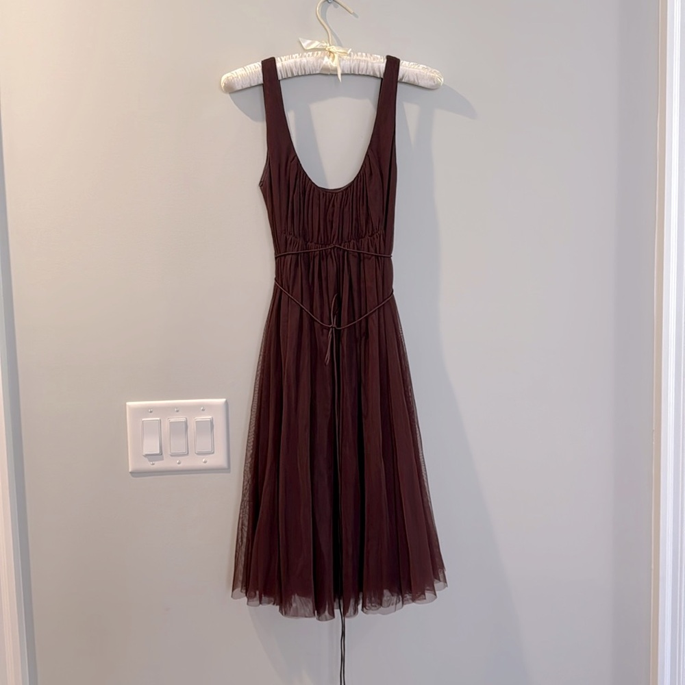 Moulinette Soeurs Vetements Brown Tulle Dress
